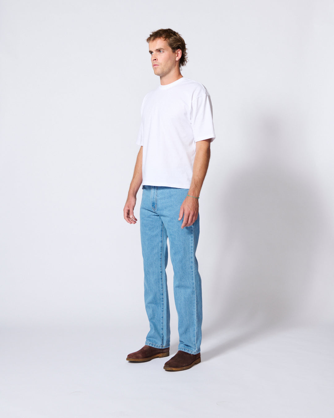 AMCO RIGID LIGHT STNW mens jean, regular, mid rise LGT STNWSH