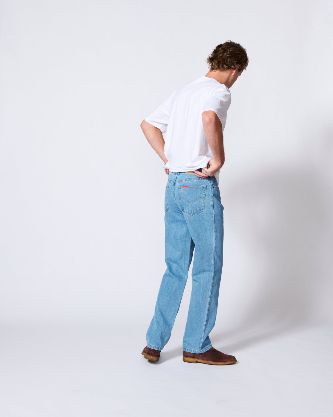 AMCO RIGID LIGHT STNW mens jean, regular, mid rise LGT STNWSH