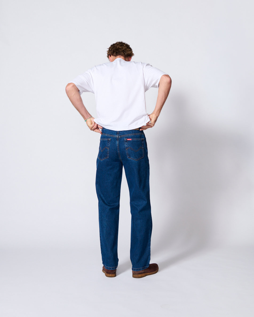 AMCO RIGID STONEWASH mens jean regular, mid rise STONEWASH